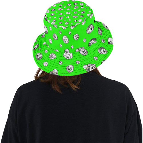 SHEEPIE HEADS green All Over Print Bucket Hat