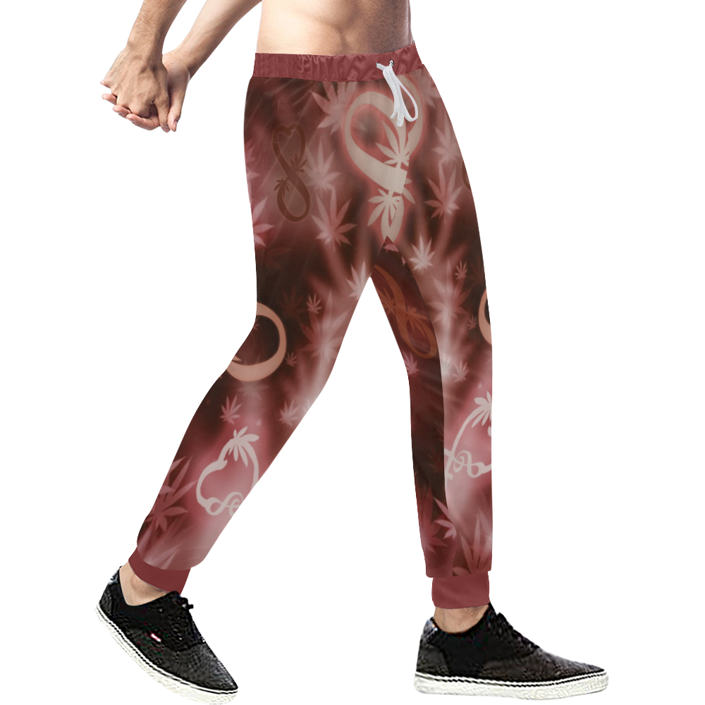 INFINITY RED COSMOS Men's All Over Print Sweatpants (Model L11)
