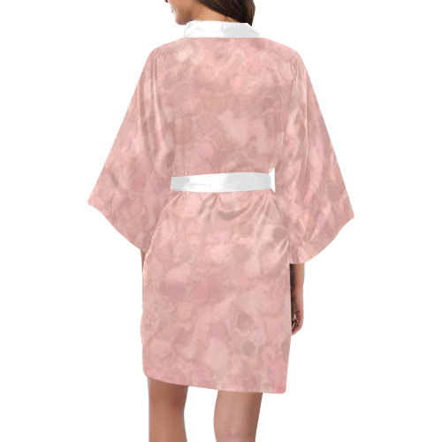 Retro Splash Peach Kimono Robe