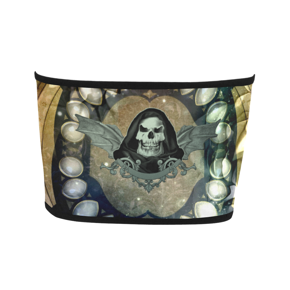 Awesome scary skull Bandeau Top