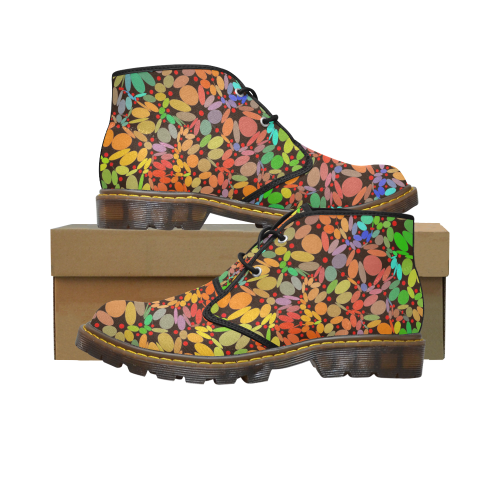 Power Flowers 318B by JamColors Women's Canvas Chukka Boots (Model 2402-1)