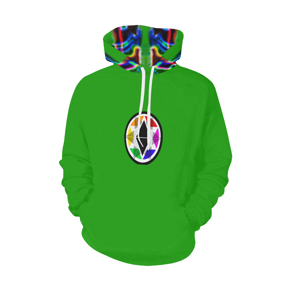 Dionixinc Seal Hoodie -Green All Over Print Hoodie for Men (USA Size) (Model H13)
