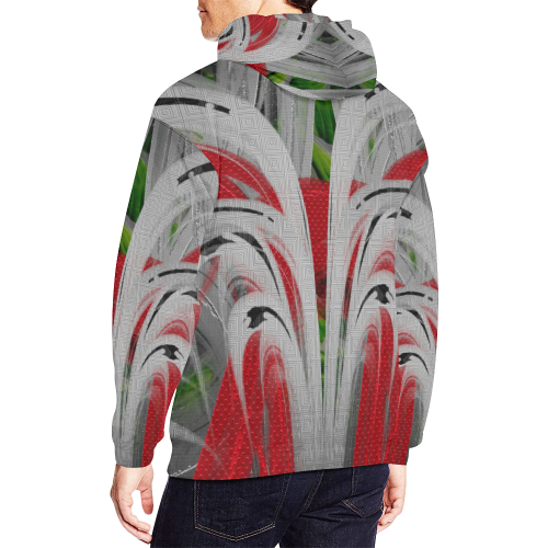COLORvIBE FLOWER All Over Print Hoodie for Men (USA Size) (Model H13)