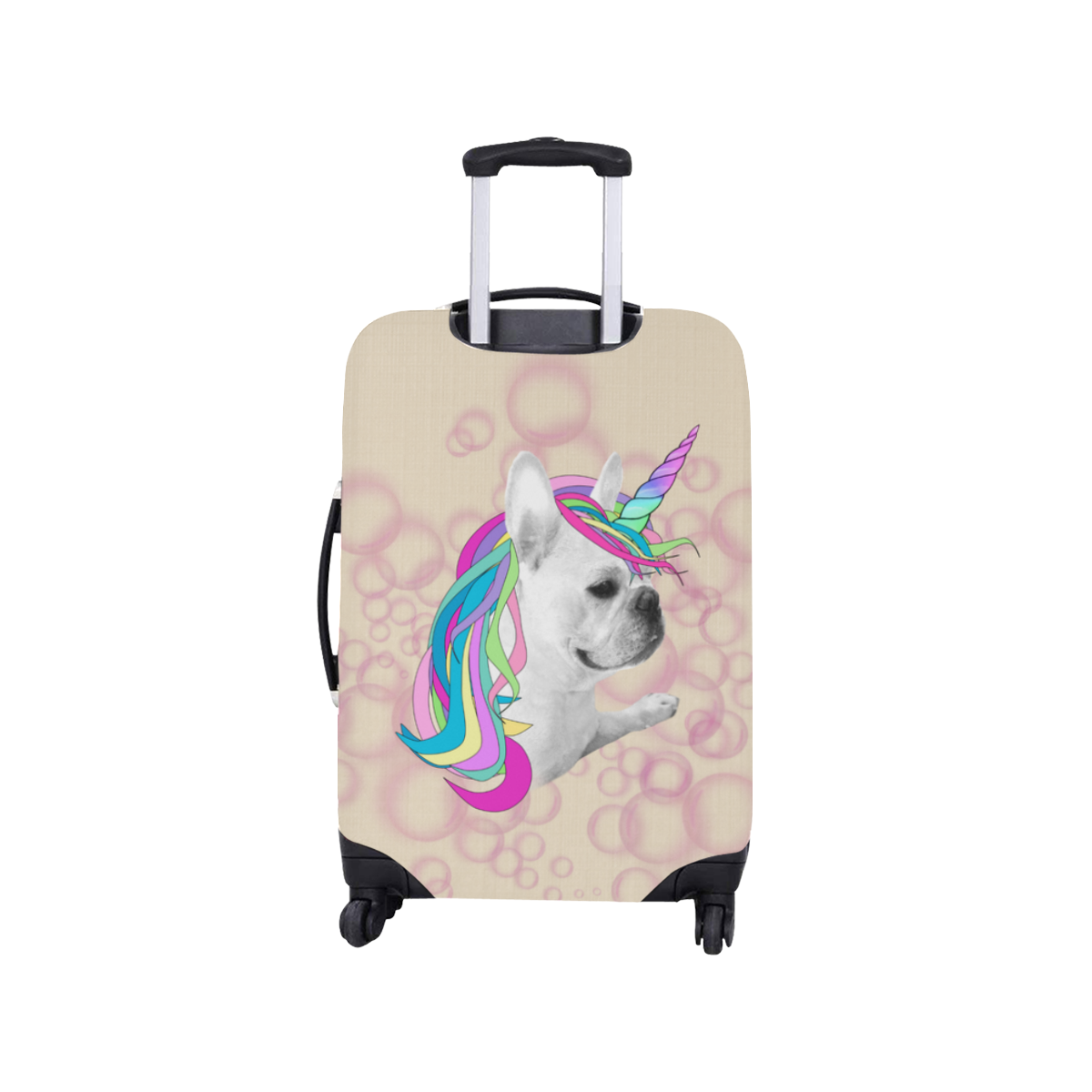 Frenchie Unicorn Luggage Cover/Small 18"-21"