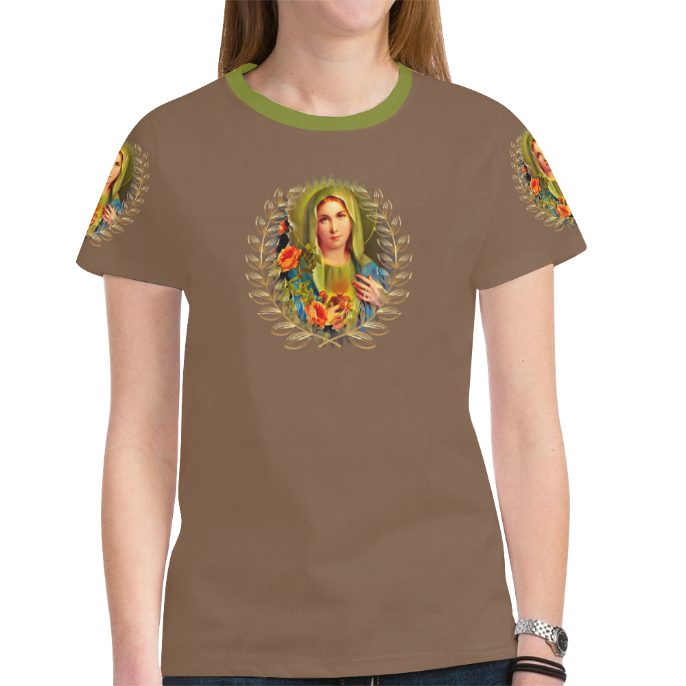 Saint Mary New All Over Print T-shirt for Women (Model T45)