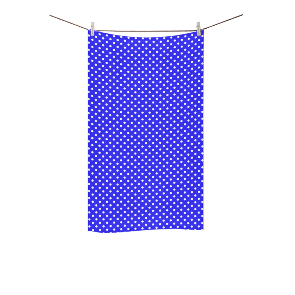 Blue polka dots Custom Towel 16"x28"