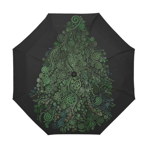 3D Psychedelic Abstract Fantasy Tree Greenery Anti-UV Auto-Foldable Umbrella (U09)