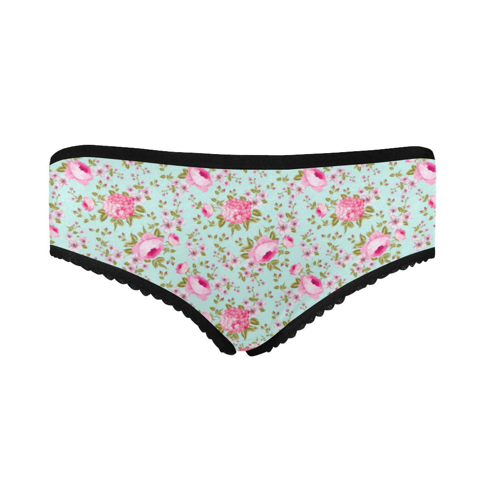 Peony Pattern Women's All Over Print Classic Briefs (Model L13)