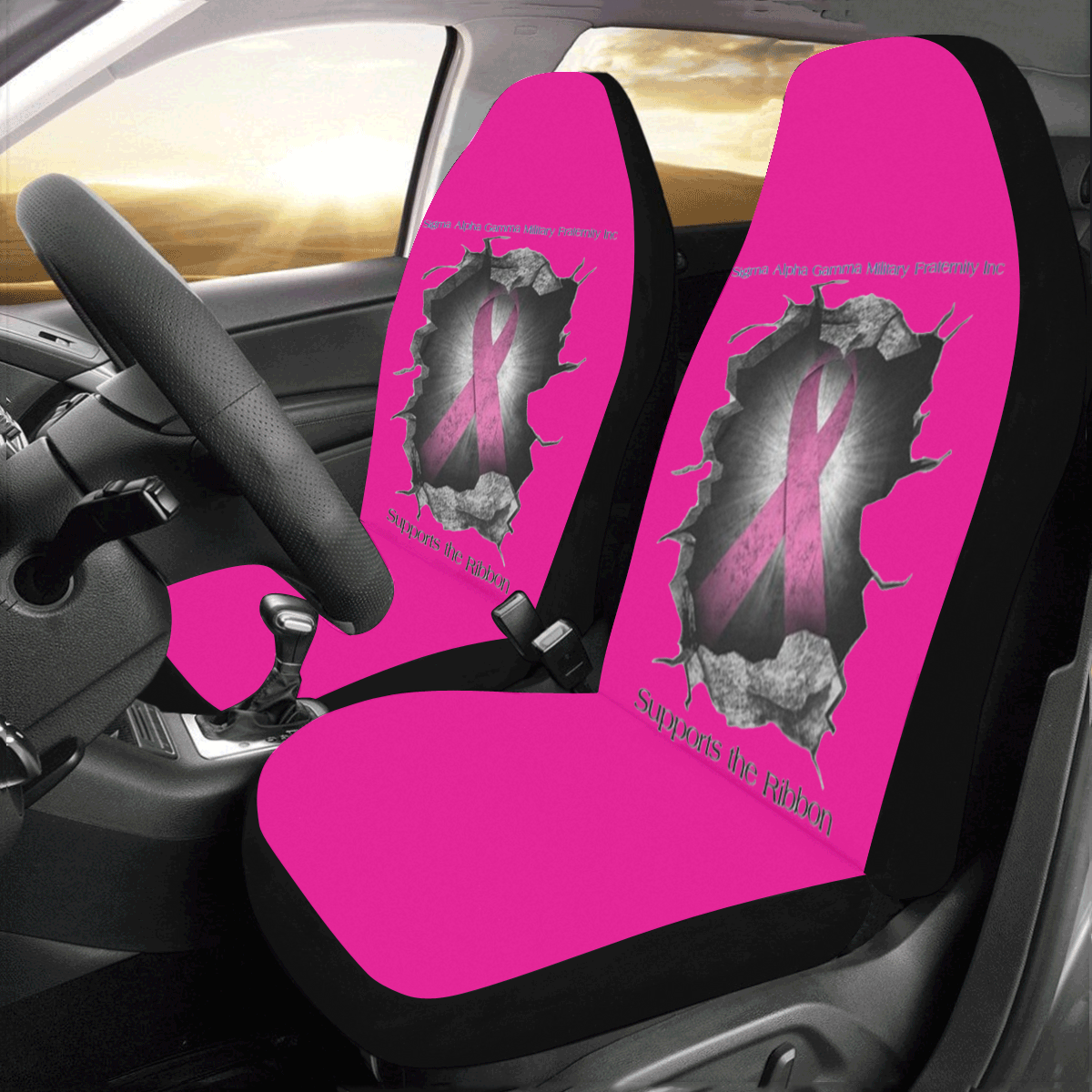 brest cancer breakout Car Seat Covers (Set of 2)