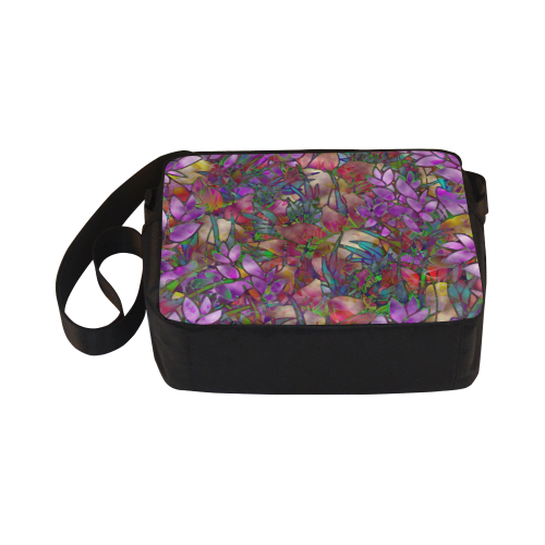 Floral Abstract Stained Glass G175 Classic Cross-body Nylon Bags (Model 1632)