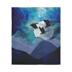 Night In The Mountains Cotton Linen Wall Tapestry 51"x 60"