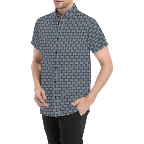 Model #101c| Men's All Over Print Short Sleeve Shirt (Model T53)