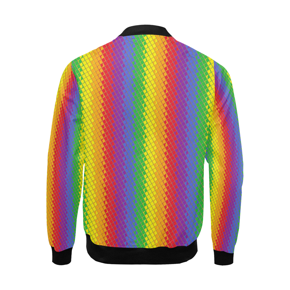 Rainbow Pattern by K.Merske All Over Print Bomber Jacket for Men (Model H19)