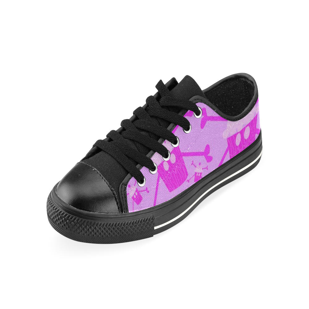 cupcakelogosneakers Canvas Women's Shoes/Large Size (Model 018)