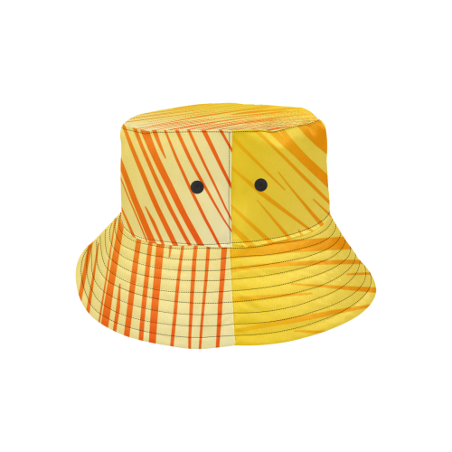 lines---gold-golden All Over Print Bucket Hat