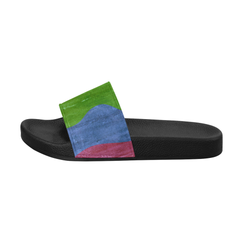 Gay Pride - Rainbow Flag Waves Stripes 3 Women's Slide Sandals (Model 057)