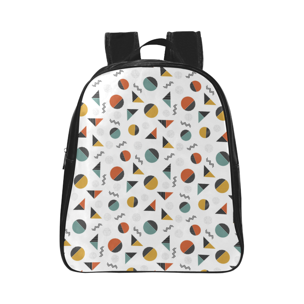 Geo Cutting Shapes School Backpack (Model 1601)(Small)