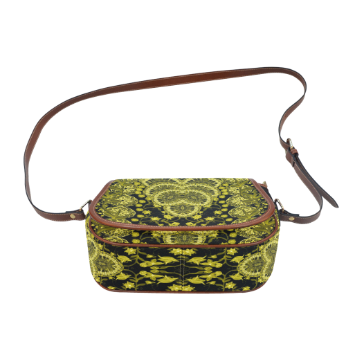 indian flowers 16 Saddle Bag/Small (Model 1649) Full Customization