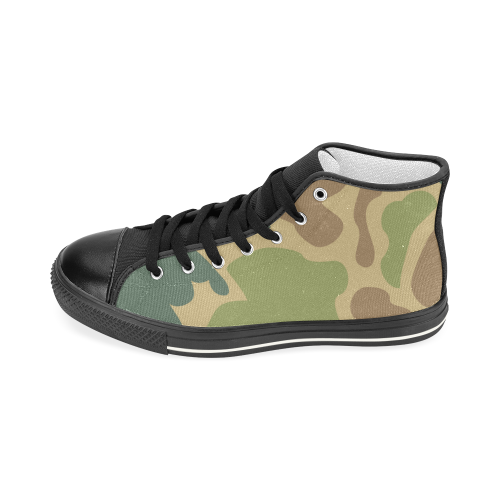 Camouflage Men’s Classic High Top Canvas Shoes (Model 017)
