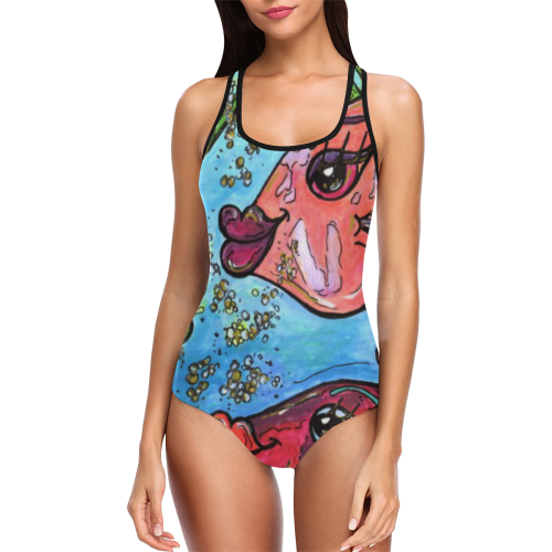 Bette and Joan 2 one piece swimsuit Vest One Piece Swimsuit (Model S04)