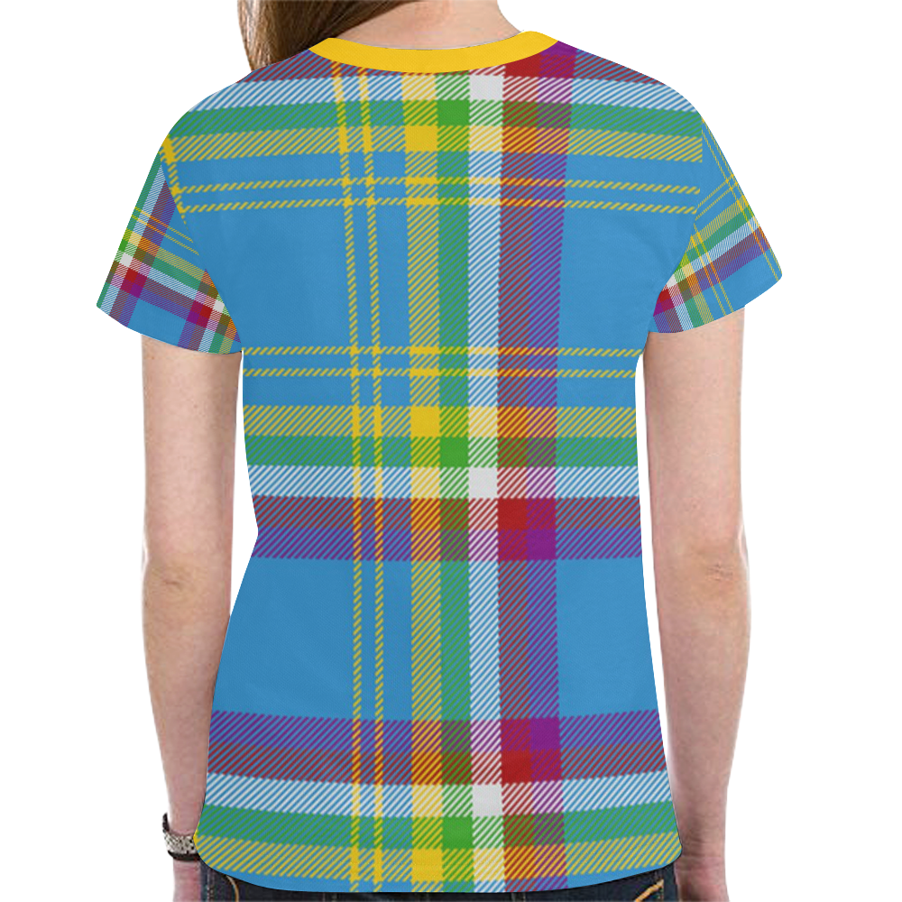 Yukon Tartan New All Over Print T-shirt for Women (Model T45)