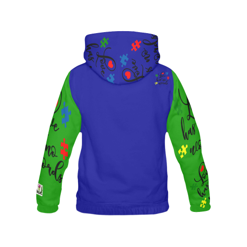 Fairlings Delight's Autism- Love has no words Men's Hoodie 53086Hh4 All Over Print Hoodie for Men (USA Size) (Model H13)