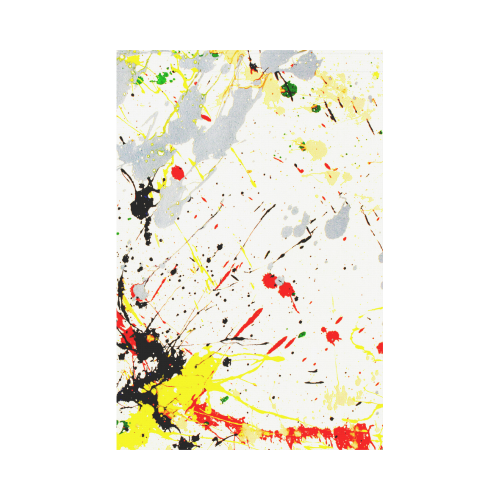 Yellow & Black Paint Splatter Garden Flag 12‘’x18‘’（Without Flagpole）