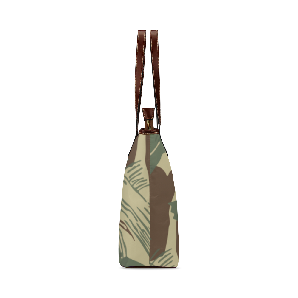 Rhodesian Brushstrokes Camouflage Shoulder Tote Bag (Model 1646)
