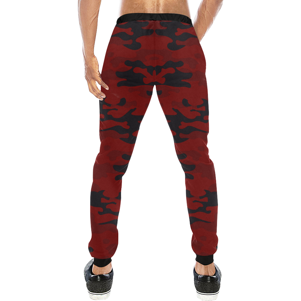 T.N.T Red Camo Men's All Over Print Sweatpants/Large Size (Model L11)