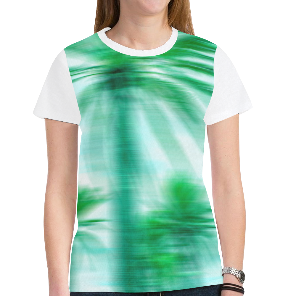 Palm Beach New All Over Print T-shirt for Women (Model T45)