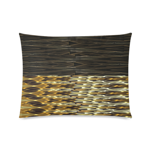 Crush gold design on gold lines zippered pillow cases 20 x 26 Custom Zippered Pillow Case 20"x26"(Twin Sides)