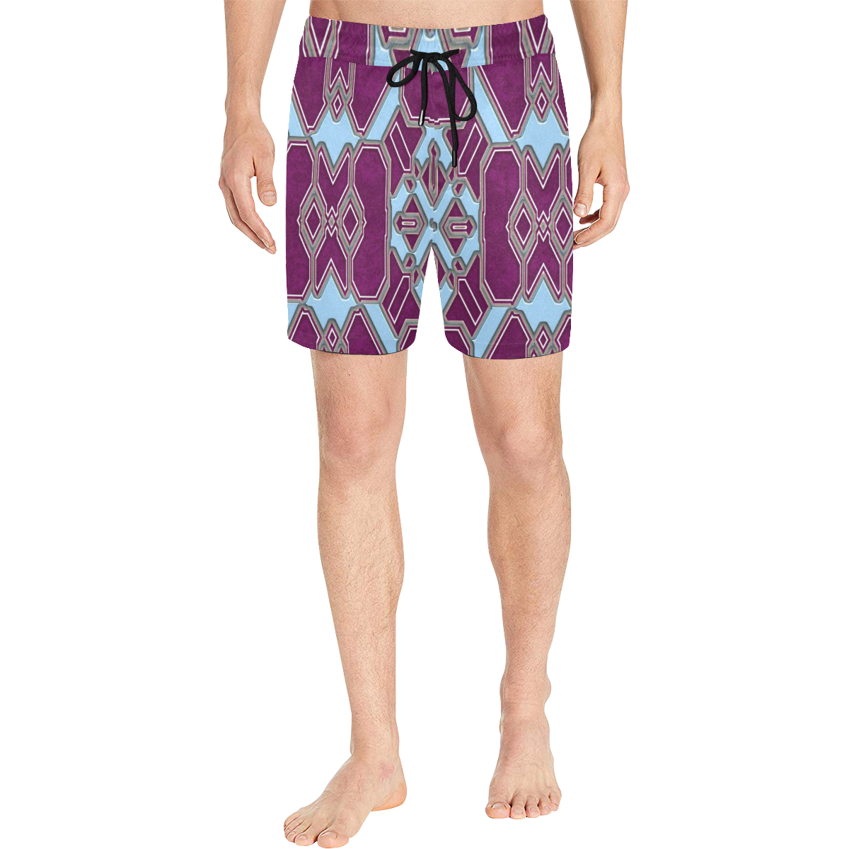 Art Deco 22 by JamColors Men's Mid-Length Swim Shorts (Model L39)