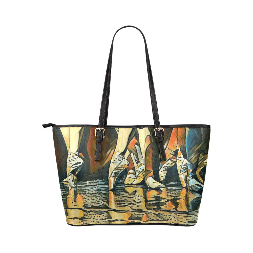 Let's Dance Leather Tote Bag/Small (Model 1651)