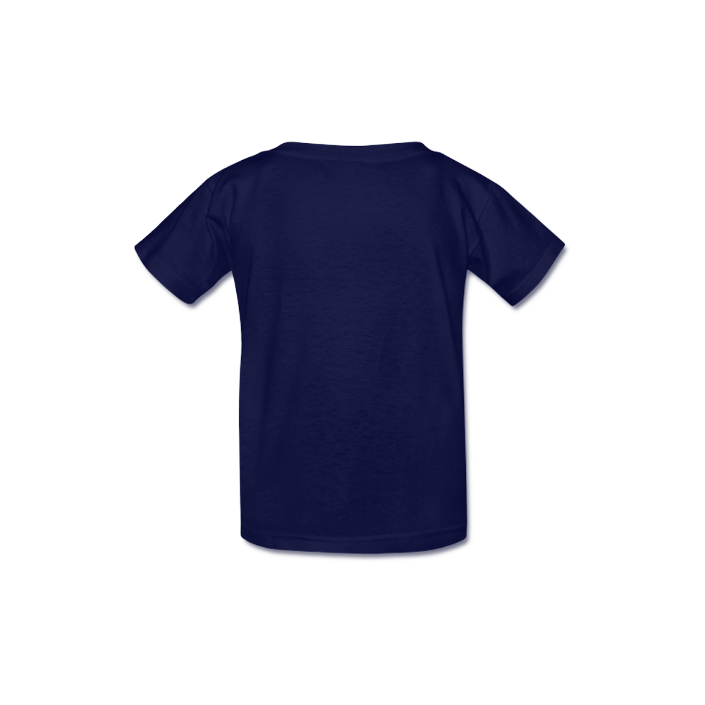 Safari Panda Dark Blue Kid's  Classic T-shirt (Model T22)