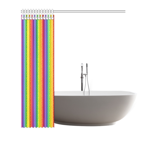 Rainbow Pattern by K.Merske Shower Curtain 72"x72"
