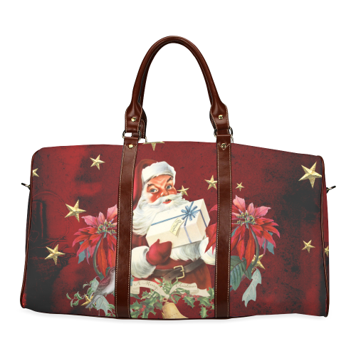 Santa Claus with gifts, vintage Waterproof Travel Bag/Large (Model 1639)