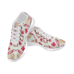 Love and Romance Gingham and Heart Shapped Cookies Women’s Running Shoes (Model 020)