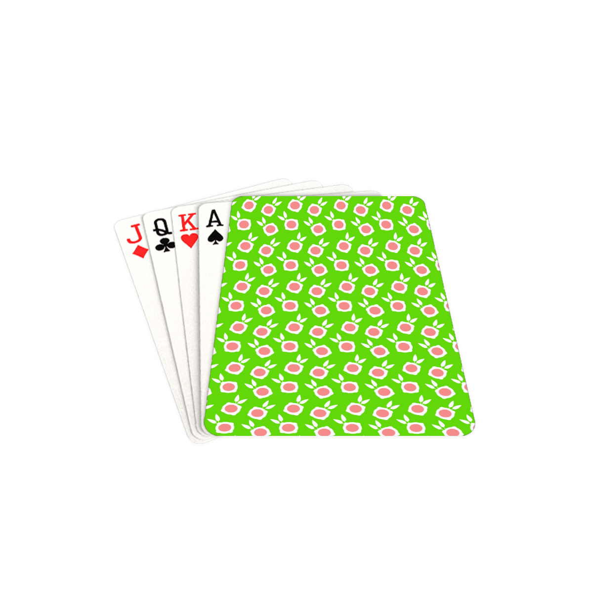 square flowers green Playing Cards 2.5"x3.5"