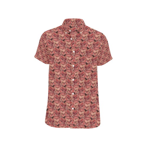 Rose20160806 Men's All Over Print Short Sleeve Shirt (Model T53)
