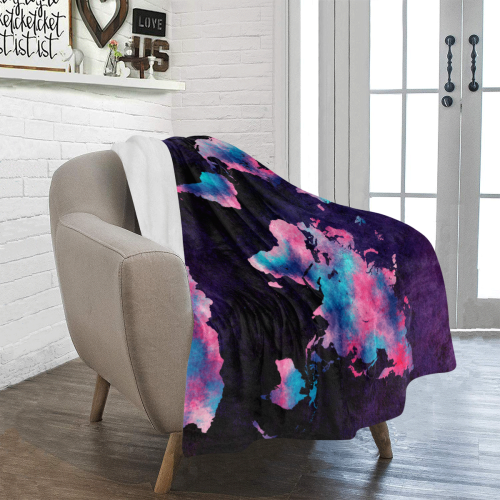 world map #map #worldmap Ultra-Soft Micro Fleece Blanket 40"x50"