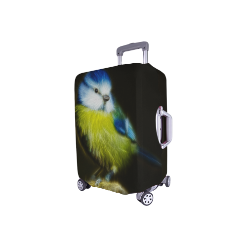 Little Cute Blue Tit Luggage Cover/Small 18"-21"