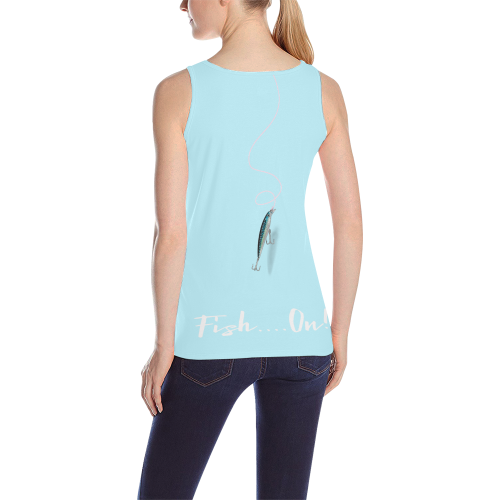 Fish on-crystal beaches All Over Print Tank Top for Women (Model T43)