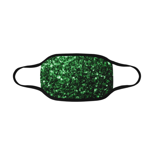 Beautiful Glamour Dark Green glitter sparkles Mouth Mask