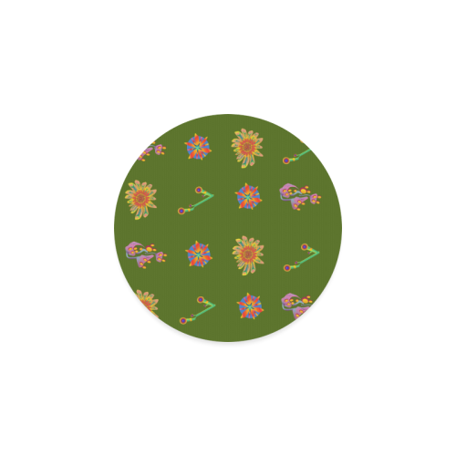 Super Tropical Floral 3 Round Coaster