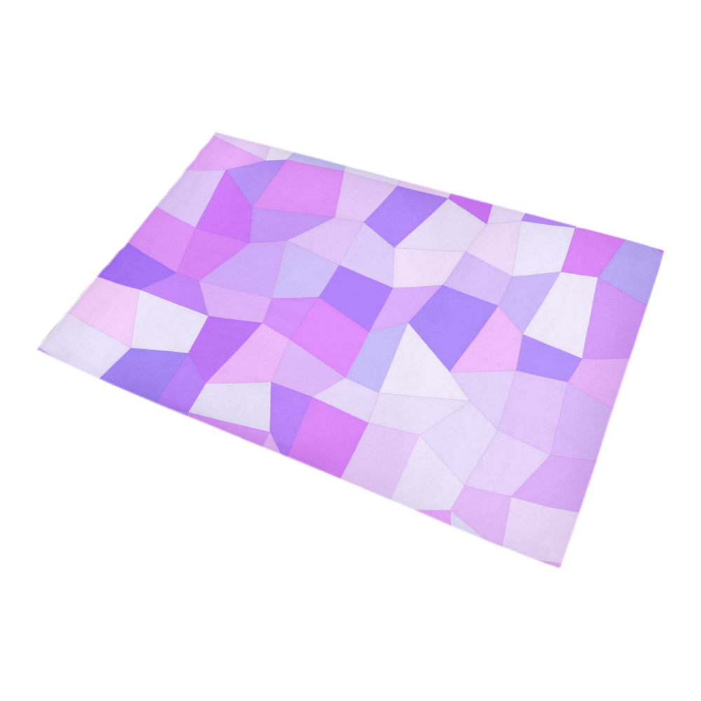 Bright Purple Mosaic Bath Rug 20''x 32''