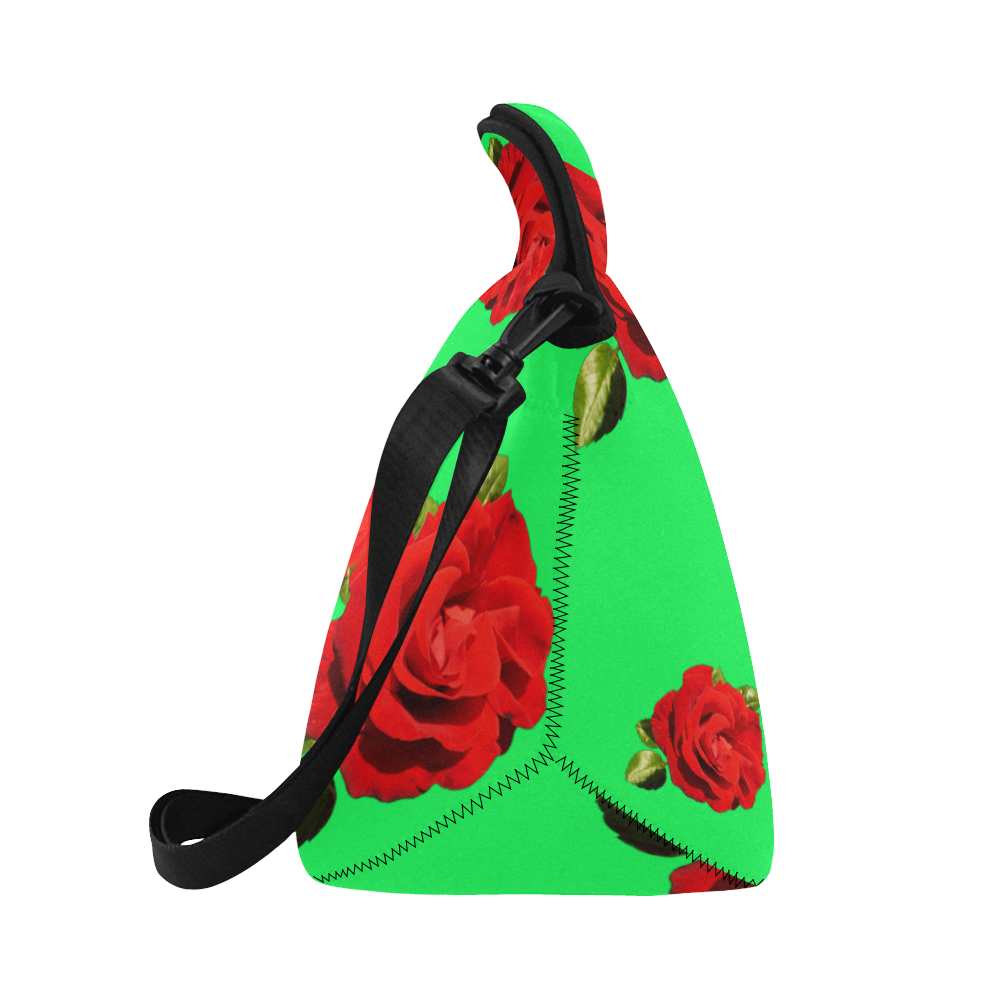 Fairlings Delight's Floral Luxury Collection- Red Rose Neoprene Lunch Bag/Large 53086a16 Neoprene Lunch Bag/Large (Model 1669)