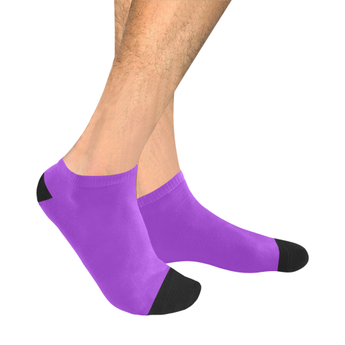 color dark orchid Men's Ankle Socks