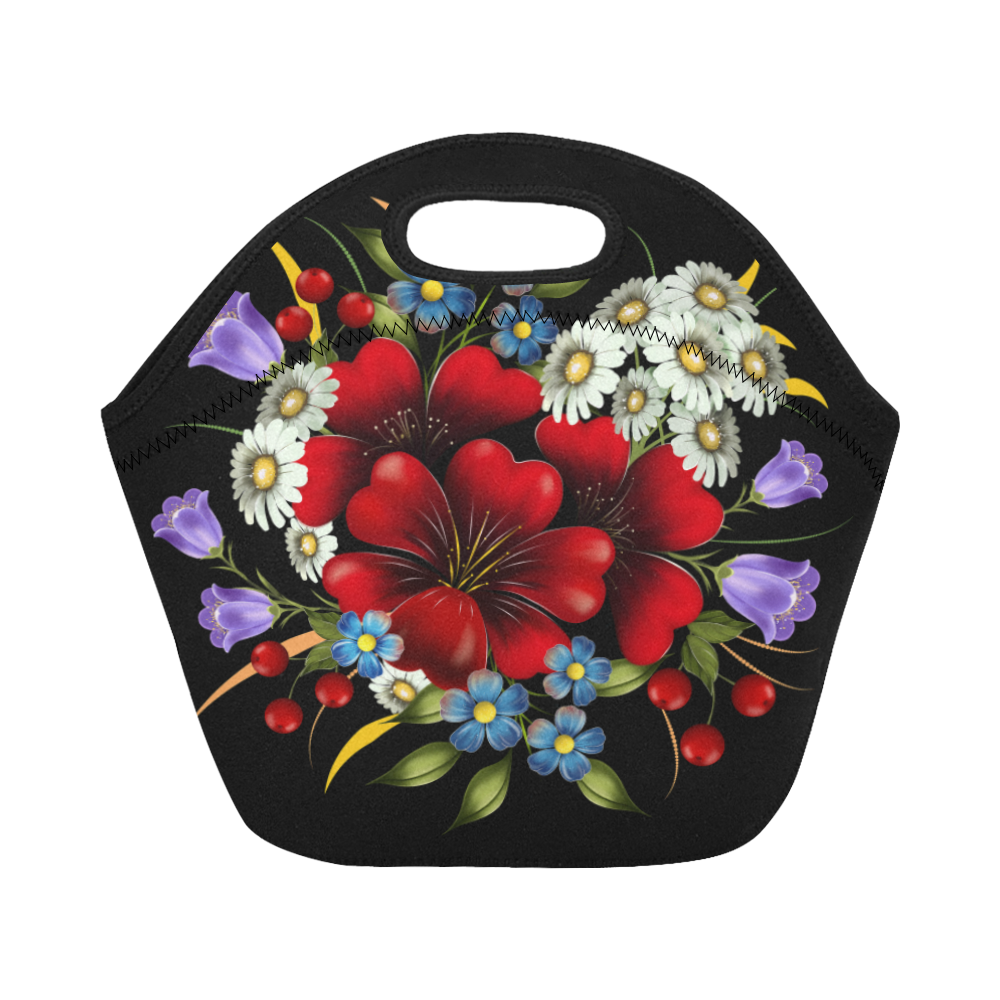 Bouquet Of Flowers Neoprene Lunch Bag/Small (Model 1669)