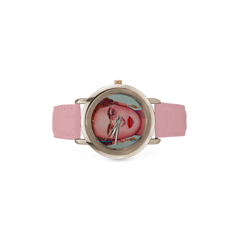 FRIDA Women's Rose Gold Leather Strap Watch(Model 201)