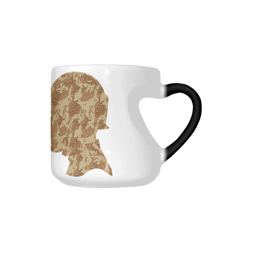 Desert Camouflage Soldier Heart-shaped Morphing Mug